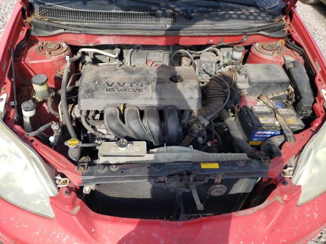 2T1KR32E23C087130 - 2003 TOYOTA COROLLA MA XR RED photo 11