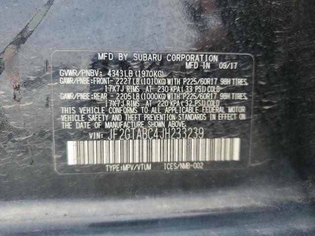 JF2GTABC4JH233239 - 2018 SUBARU CROSSTREK PREMIUM BLACK photo 12