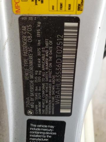 WBAHL83536DT02512 - 2006 BMW 750 I SILVER photo 12