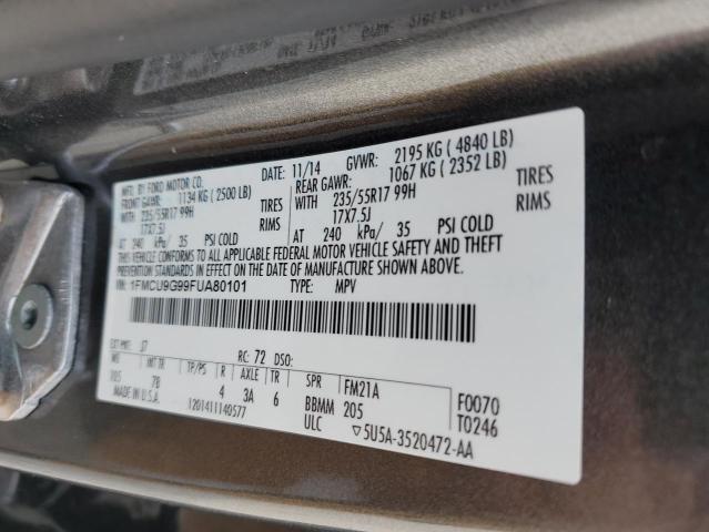 1FMCU9G99FUA80101 - 2015 FORD ESCAPE SE ნაცრისფერი ფოტო 13