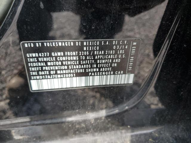 3VWD17AJ7EM428051 - 2014 VOLKSWAGEN JETTA SE 黑色 照片 13