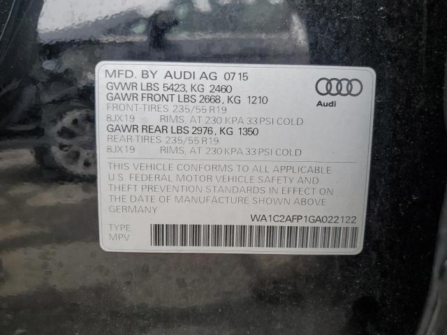 WA1C2AFP1GA022122 - 2016 AUDI Q5 PREMIUM BLACK photo 12