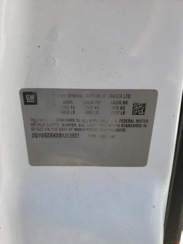 2G1WG5EKXB1263822 - 2011 CHEVROLET IMPALA LT WHITE photo 12