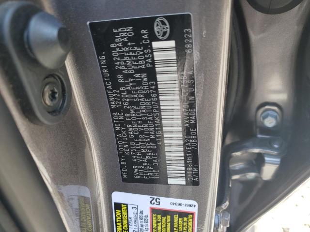 4T1G11AK5PU766743 - 2023 TOYOTA CAMRY SE NIGHT SHADE CHARCOAL photo 12