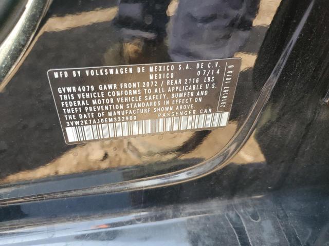 3VW2K7AJ0EM332900 - 2014 VOLKSWAGEN JETTA BASE 黑色 照片 12