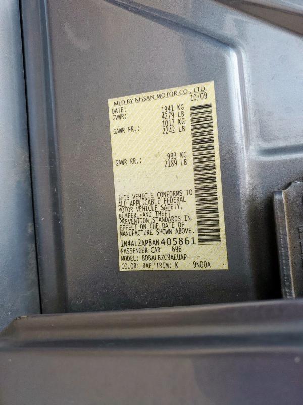 1N4AL2AP8AN405861 - 2010 NISSAN ALTIMA BASE 蓝色 照片 13