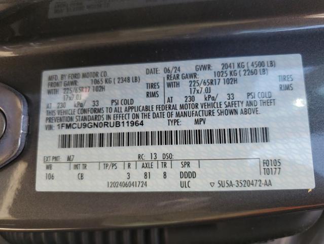 1FMCU9GN0RUB11964 - 2024 FORD ESCAPE ACTIVE ნაცრისფერი ფოტო 13