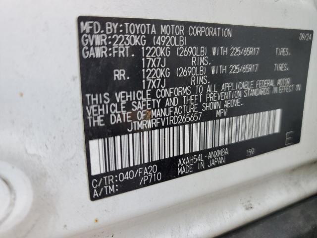 JTMRWRFV1RD265657 - 2024 TOYOTA RAV4 XLE WHITE photo 14