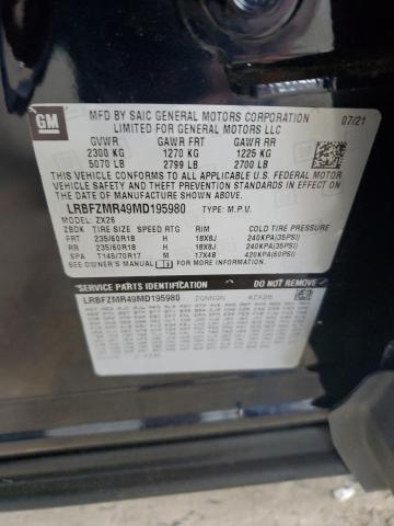 LRBFZMR49MD195980 - 2021 BUICK ENVISION PREFERRED Qara foto 12