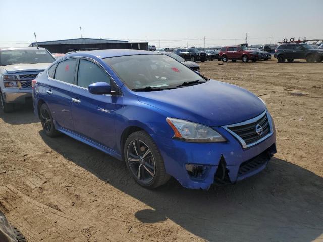 3N1AB7AP5EY281344 - 2014 NISSAN SENTRA S BLUE photo 4