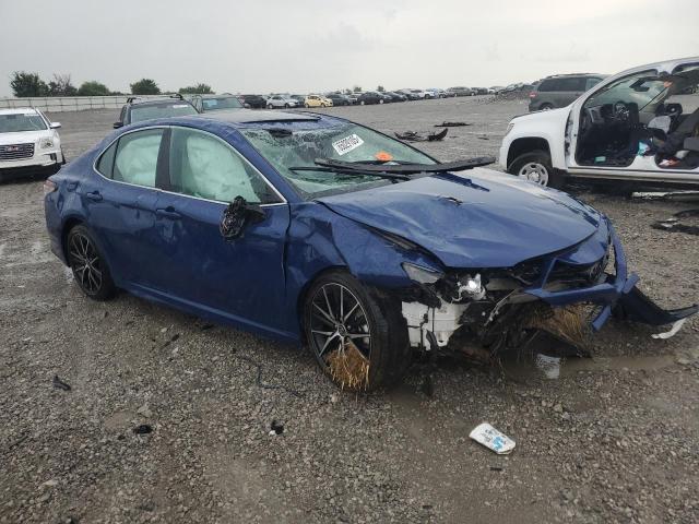 4T1S11AK7RU264524 - 2024 TOYOTA CAMRY SE NIGHT SHADE BLUE photo 4