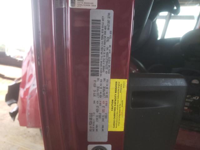 3C6TRVAG6JE153364 - 2018 RAM PROMASTER 1500 STANDARD BURGUNDY photo 10