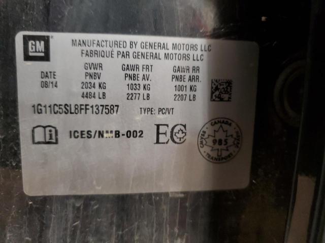 1G11C5SL8FF137587 - 2015 CHEVROLET MALIBU 1LT 石墨色 照片 12