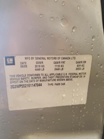 2G2WP552161147944 - 2006 PONTIAC GRAND PRIX 银色 照片 12