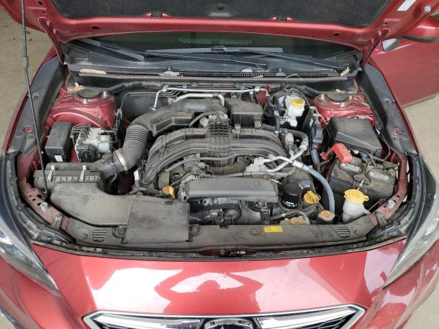 4S3GTAD69K3733837 - 2019 SUBARU IMPREZA PREMIUM RED photo 11