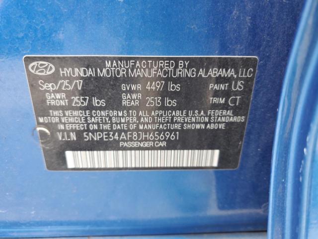 5NPE34AF8JH656961 - 2018 HYUNDAI SONATA SPORT 蓝色 照片 12