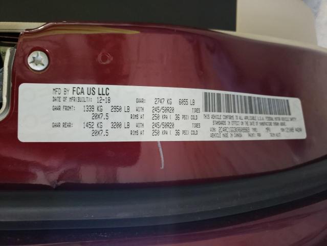 2C4RC1GG3KR609969 - 2019 CHRYSLER PACIFICA LIMITED BURGUNDY photo 13