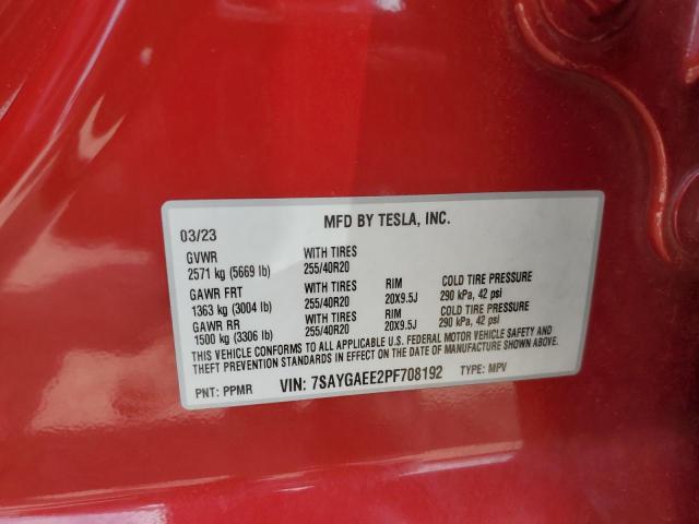 7SAYGAEE2PF708192 - 2023 TESLA MODEL Y İki rəngli foto 13