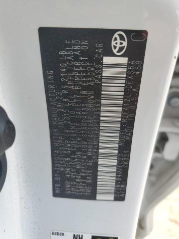 5YFP4MCE8RP170563 - 2024 TOYOTA COROLLA SE WHITE photo 13