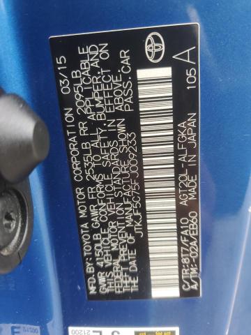 JTKJF5C75FJ009233 - 2015 TOYOTA SCION TC 蓝色 照片 12