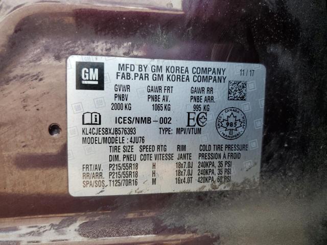 KL4CJESBXJB576393 - 2018 BUICK ENCORE PREFERRED 棕色 照片 12