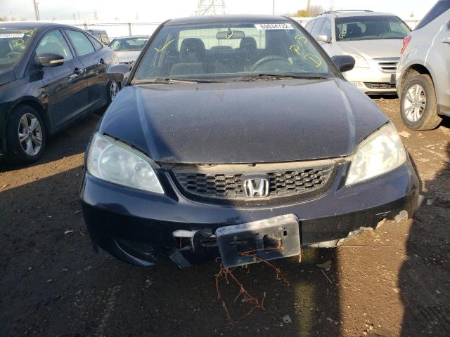 1HGEM22155L053831 - 2005 HONDA CIVIC DX VP BLACK photo 9