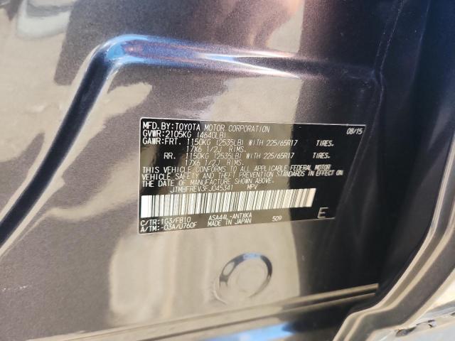 JTMBFREV3FJ045341 - 2015 TOYOTA RAV4 LE GRAY photo 13