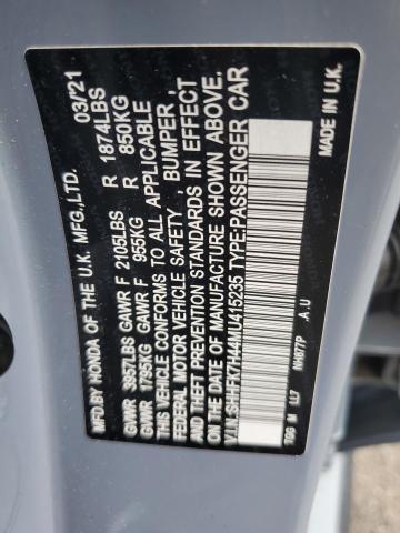 SHHFK7H44MU415235 - 2021 HOND CIVIC SPORT Mavi foto 13