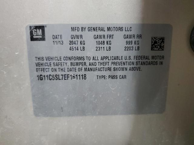 1G11C5SL7EF161118 - 2014 CHEVROLET MALIBU 1LT BEIGE photo 12