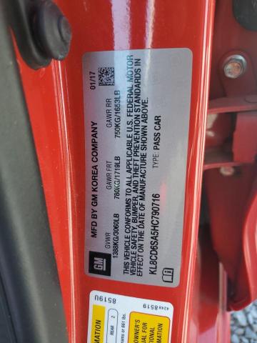 KL8CD6SA5HC790716 - 2017 CHEVROLET SPARK 1LT RED photo 12