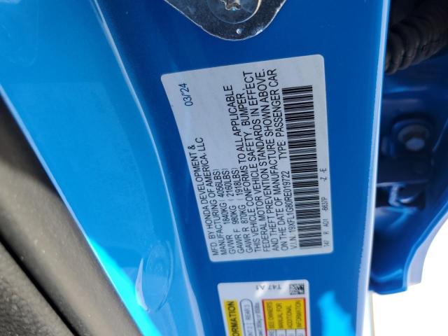 19XFL1G80RE019722 - 2024 HONDA CIVIC SPORT TOURING ნაცრისფერი ფოტო 14