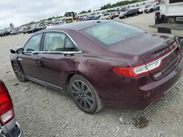 1LN6L9RP6H5602840 - 2017 LINCOLN CONTINENTA RESERVE MAROON photo 2