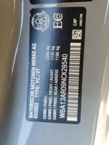 WBA13AR09NCK28540 - 2022 BMW M440XI SILVER photo 13