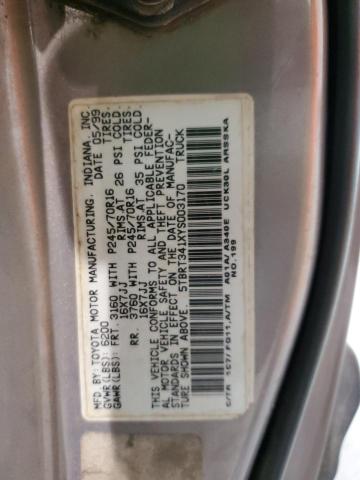 5TBRT341XYS003170 - 2000 TOYOTA TUNDRA ACCESS CAB TAN photo 12