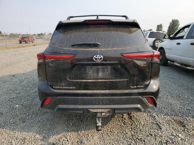 5TDHZRBH4MS113498 - 2021 TOYOTA HIGHLANDER XLE BLACK photo 6