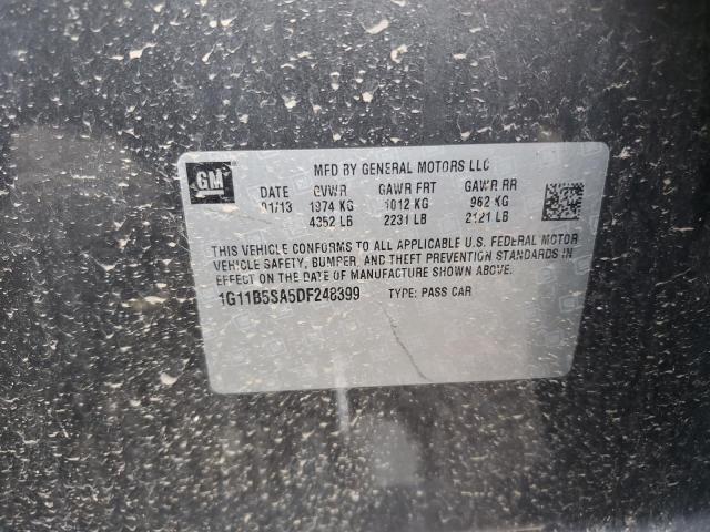 1G11B5SA5DF248399 - 2013 CHEVROLET MALIBU LS 灰色 照片 12