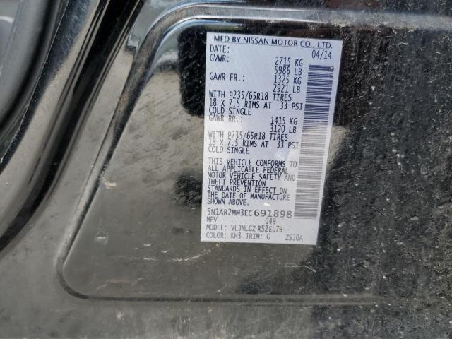 5N1AR2MM3EC691898 - 2014 NISSAN PATHFINDER S 黑色 照片 13