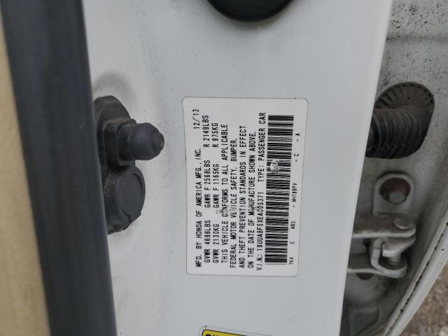 19UUA8F5XEA005371 - 2014 ACURA TL TECH WHITE photo 12