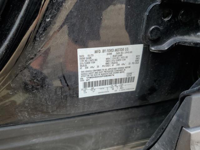 1FMSK8DHXPGB08074 - 2023 FORD EXPLORER XLT BLACK photo 13