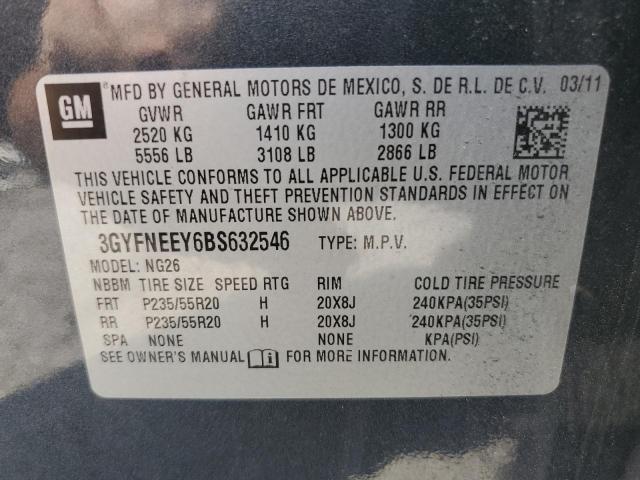 3GYFNEEY6BS632546 - 2011 CADILLAC SRX PERFORMANCE COLLECTION Графитовый фото 13