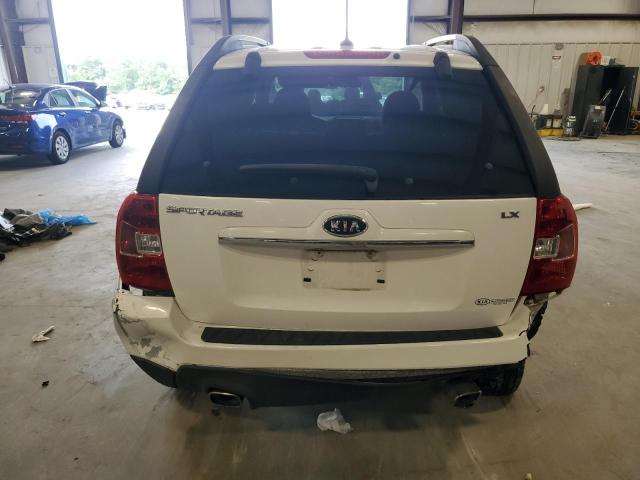 KNDJF724397582093 - 2009 KIA SPORTAGE LX WHITE photo 6