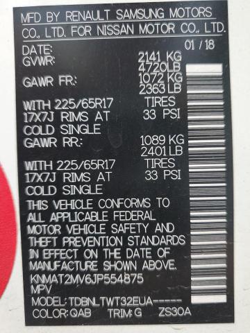 KNMAT2MV6JP554875 - 2018 NISSAN ROGUE S WHITE photo 13