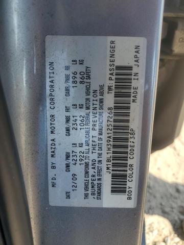 JM1BL1H39A1257268 - 2010 MAZDA SPEED 3 GRAY photo 12