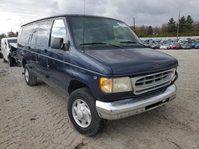 1FBSS31L32HA80447 - 2002 FORD ECONOLINE E350 SUPER DUTY WAGON BLUE photo 1