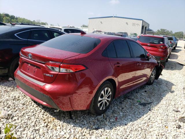 JTDEAMDE9NJ035637 - 2022 TOYOTA COROLLA LE RED photo 3