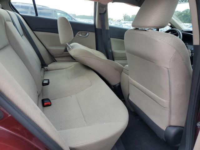 2HGFB2F57DH556943 - 2013 HONDA CIVIC LX BURGUNDY photo 10