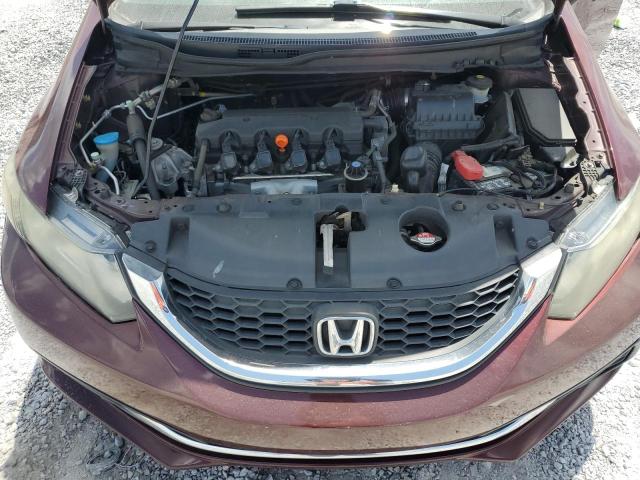 2HGFB2F57DH556943 - 2013 HONDA CIVIC LX BURGUNDY photo 11