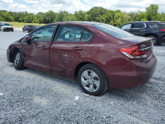 2HGFB2F57DH556943 - 2013 HONDA CIVIC LX BURGUNDY photo 2