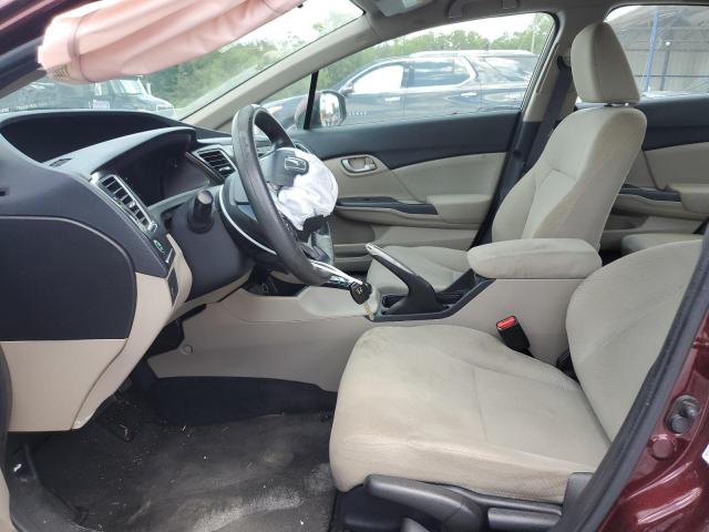2HGFB2F57DH556943 - 2013 HONDA CIVIC LX BURGUNDY photo 7