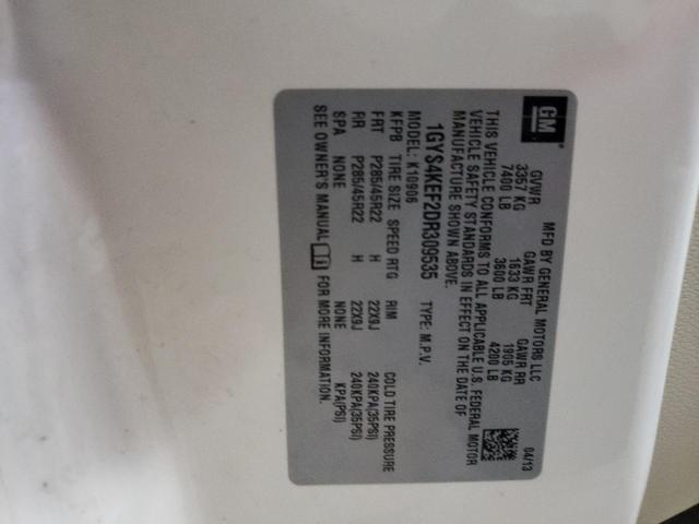 1GYS4KEF2DR309535 - 2013 CADILLAC ESCALADE ESV PLATINUM თეთრი ფოტო 13